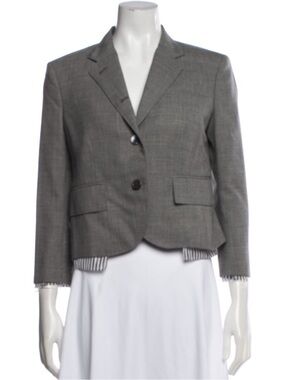 Thom Browne Wool Tweed unique Pattern Blazer grey sz.44